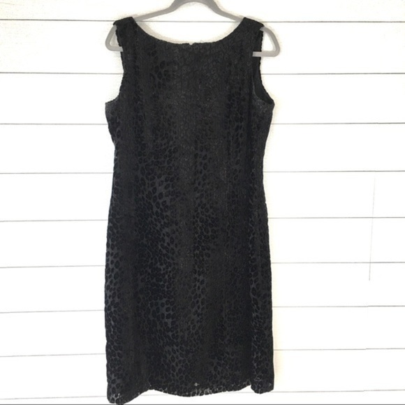 Tahari Leopard Burnout Velvet Dress - Picture 1 of 7